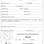 Personal Information Sheet 