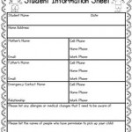 Personal Information Sheet 