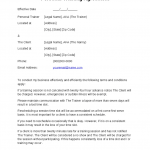 Personal Training Agreement