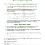 Personal Training Agreement