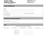 Personal Training Agreement