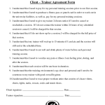 Personal Training Agreement