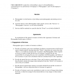 Photography Contract Photography Contract