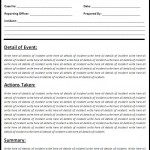 Police Report Template