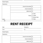 Rent Receipt Template 