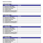 Rental Application Form 