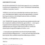 Sample Lease Amendment Sample Lease Amendment