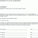 Sample Lease Amendment Sample Lease Amendment