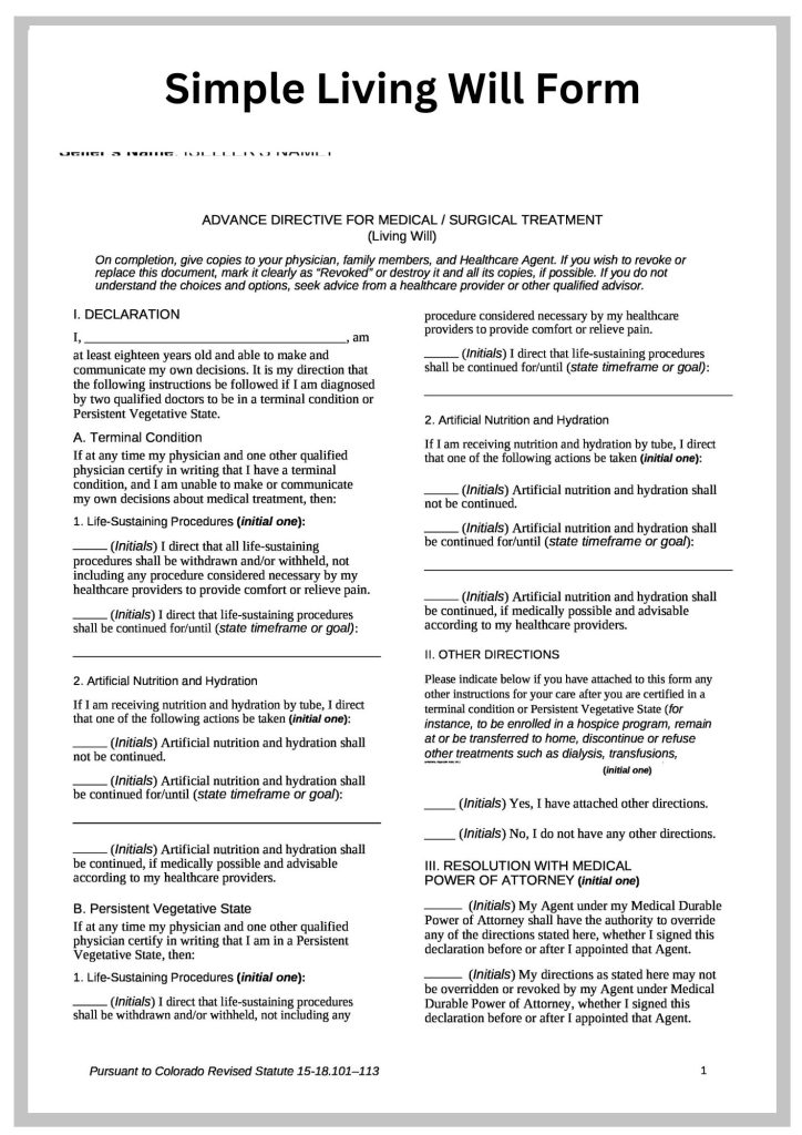 Simple-Living-Will-Form Simple-Living-Will-Form
