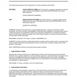 Free Subcontract Agreement Form Forms Subcontract Agreement Form