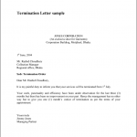 Termination Letter Template