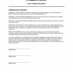 Termination Of Contract Form 