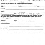 Tractor Bill Of Sale 