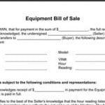 Tractor Bill Of Sale 