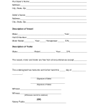 Travel Trailer Bill Of Sale Form 