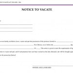 Vacate Notice 