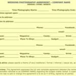 Wedding Photography Contract Template