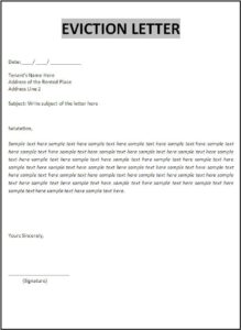 Simple Eviction Letters Template