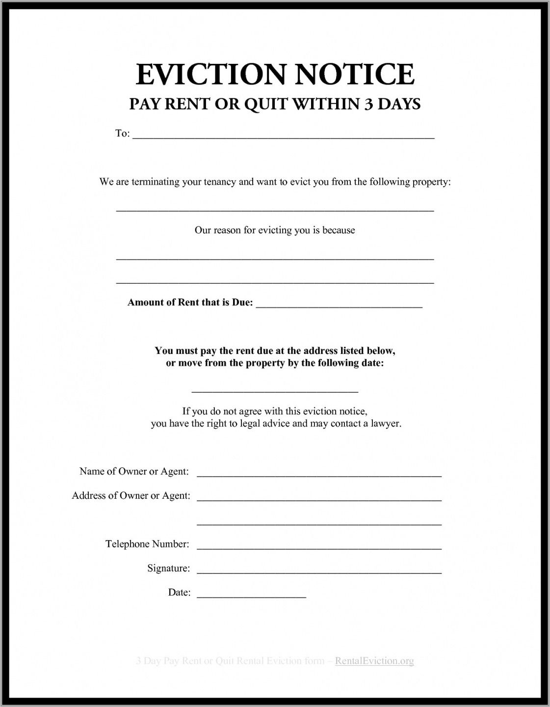 Eviction Papers Free Printable Documents Eviction Papers Free Printable Documents