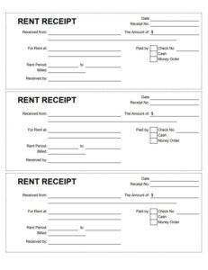 Simple Rent Receipt Template
